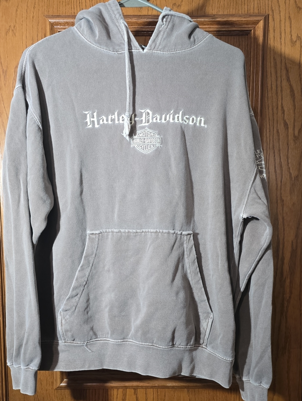Harley-Davidson Light Brown Pullover Hooded Sweatshirt with White Logo